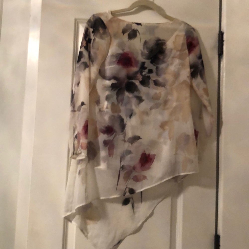 Asymmetrical blouse with matching cami